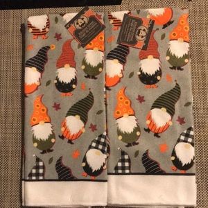 Gnome Halloween Fall Kitchen Towels (2)
